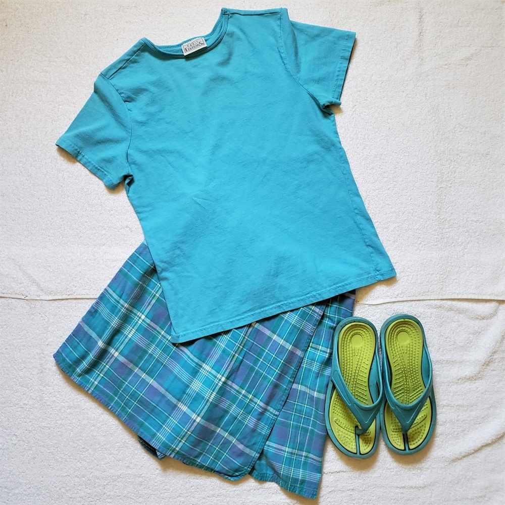 Basic Editions Turquoise T-shirt - S - Picture 2 of 5